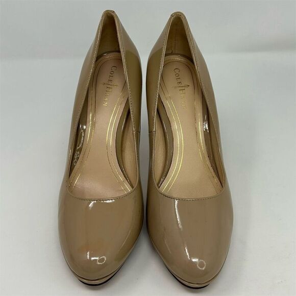 Cole Haan Women's Beige Patent Leather Stiletto Pumps Size 6.5 B - Picture 4 of 14